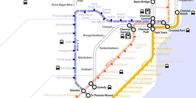 Карта метро в Ченнаи